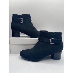 Style & Co Women's Black Ariella Block Heel Buckle Dress Booties Size 6 NWOB